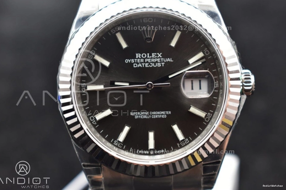 on QuickDry Edition Oyster Grey DateJust 126334 1:1 Dial 41 VSF VS 624 Bracelet 904L Best SS 0521